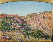 Thomas Seddon Jerusalem and the Valley of Jehoshaphat from the Hill of Evil Counsel oil on canvas
